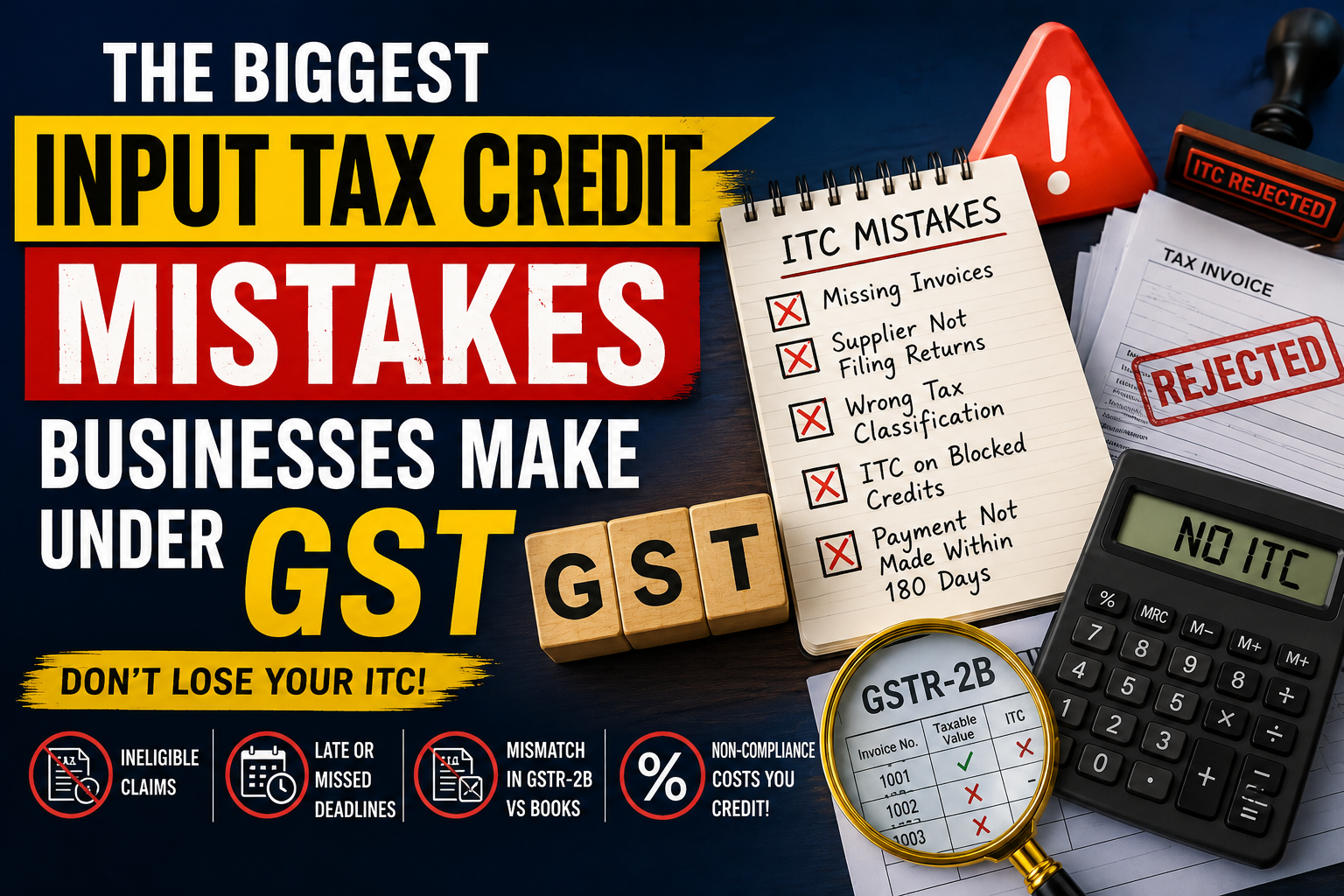 The Biggest Input Tax Credit Mistakes Businesses Make Under GST